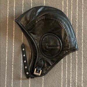 Aviator Hat.  Leather.  Retro Aviator